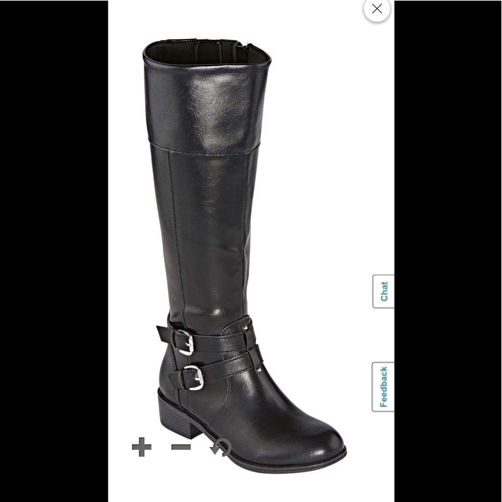 Arizona Tall Wide Calf Black Boots NIB